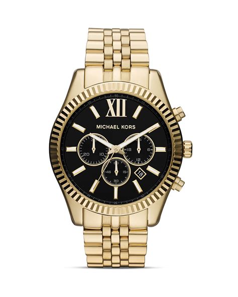 michael kors lexington gold black|michael kors gold tone.